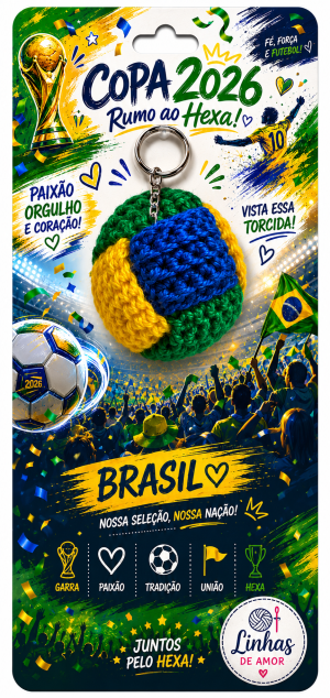 Chaveiro Crochê Bola Personalizado