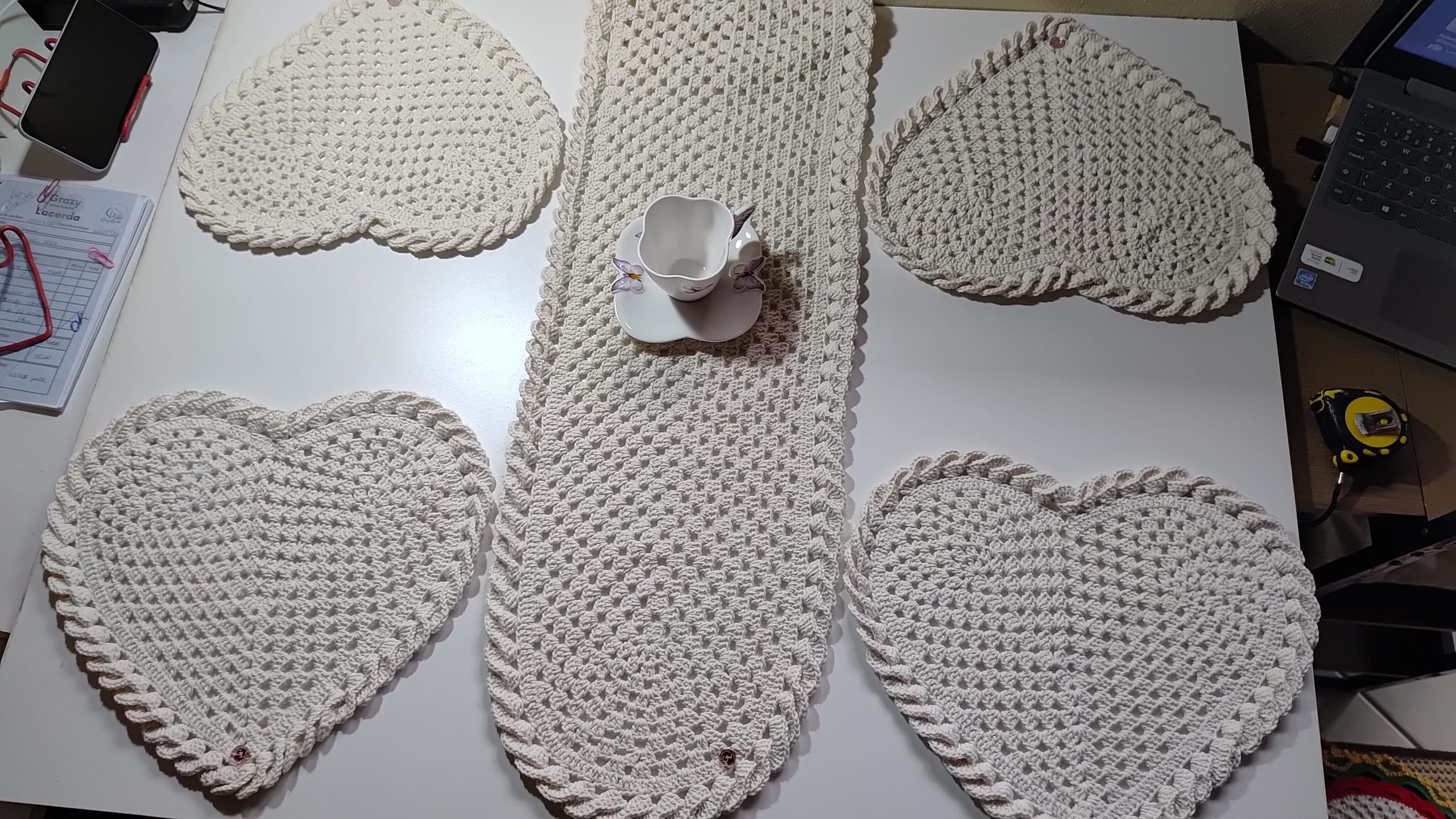 Conjunto mesa posta coração - Imagem 8