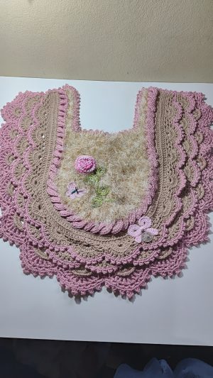 Tapete croche frente vaso
